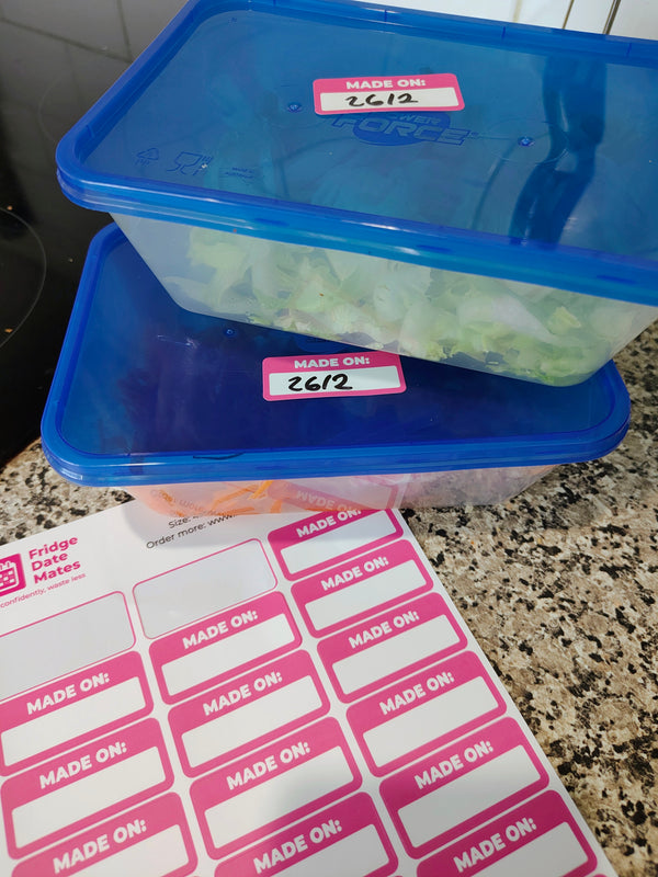 Made on labels on reusable containers