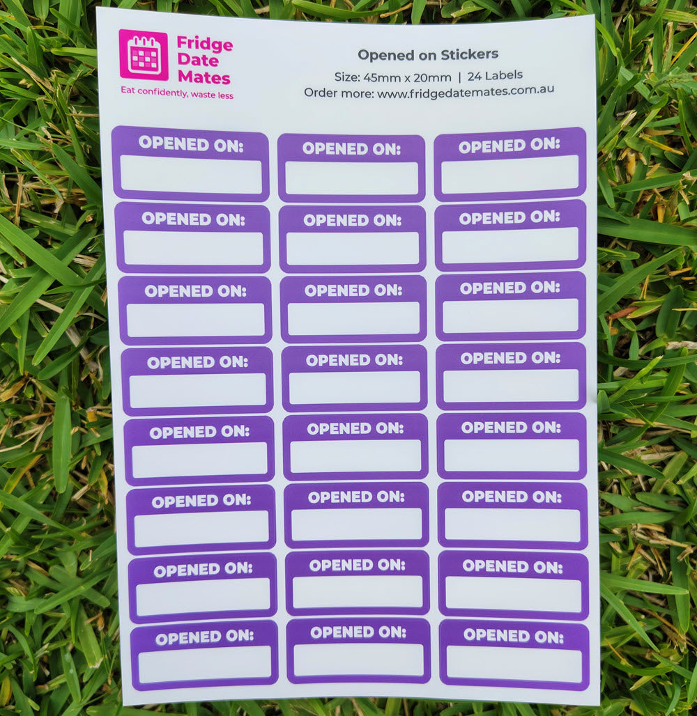 Opened On Fridge Labels Value Packs