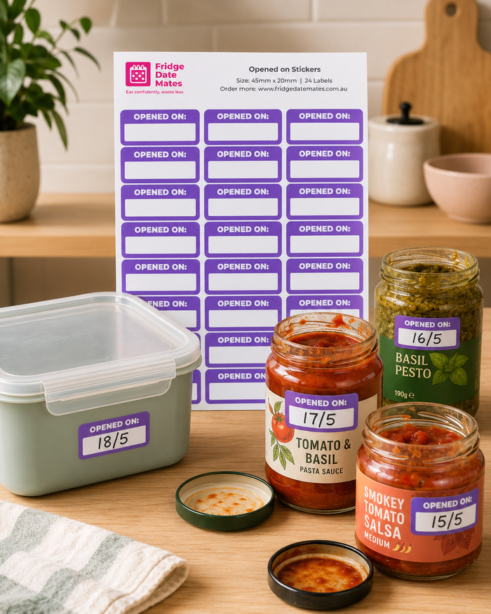 Opened On Fridge Labels Value Packs