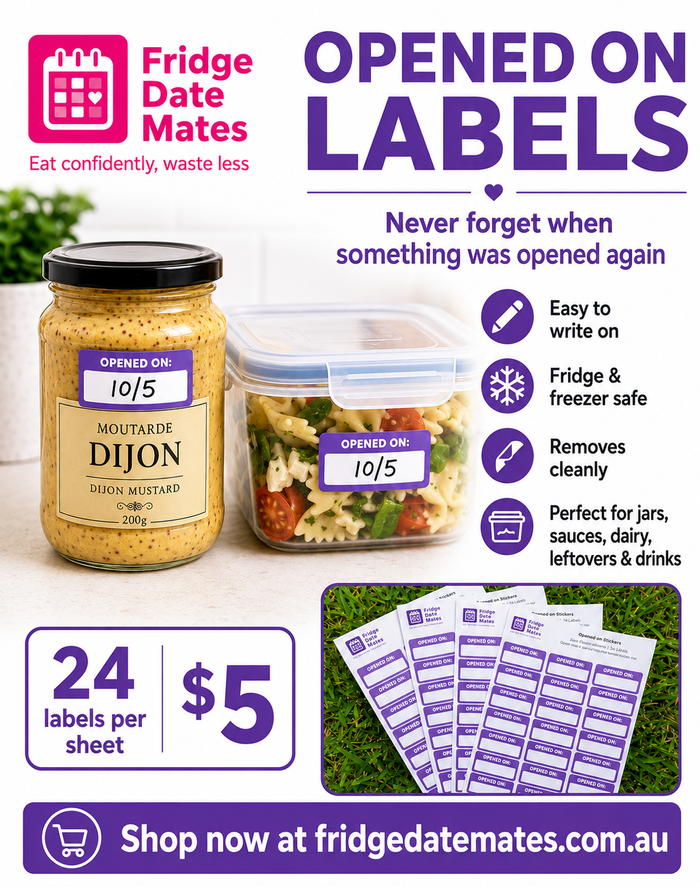 Opened On Fridge Labels Value Packs