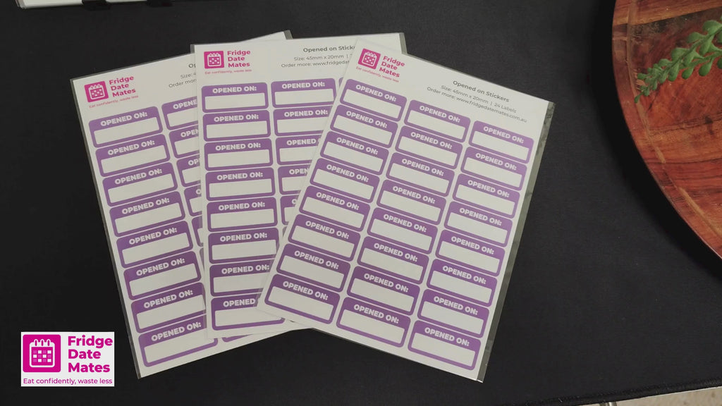 Opened On Fridge Labels Value Packs